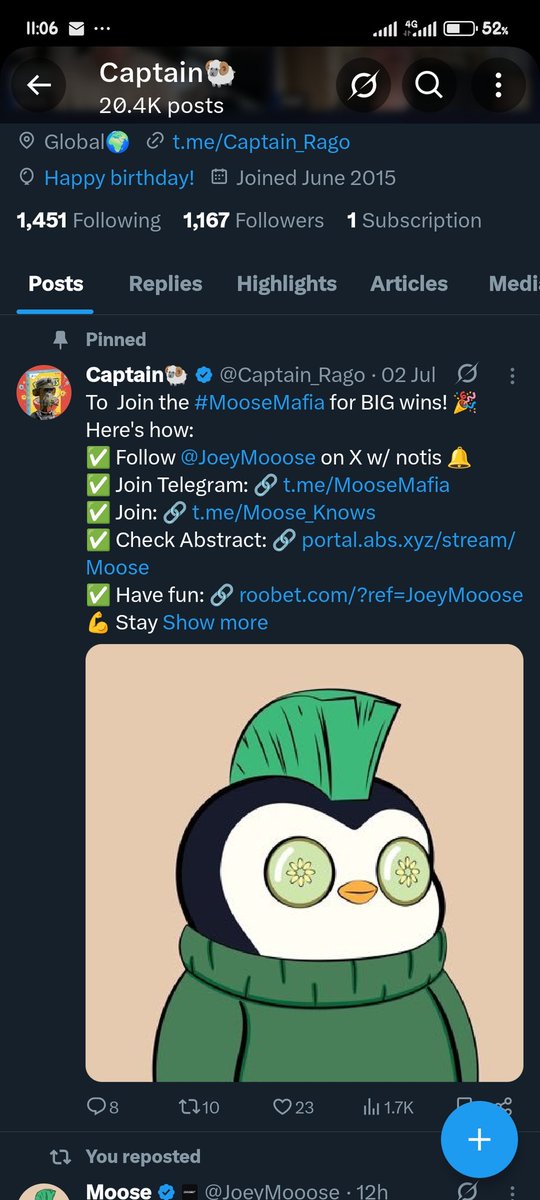 Captain_Rago's tweet image. 🎉🥳 It&apos;s my birthday, and I&apos;m so grateful for @JoeyMooose! You&apos;ve made this year an epic ride with your energy and giveaways. 🚀 Waiting for that lucky win is tough, but the journey&apos;s worth it with you, @old, @crypto_queen_x! 🦌🙌 #MooseArmy #CryptoFam #FARTZ #GratefulHeart…