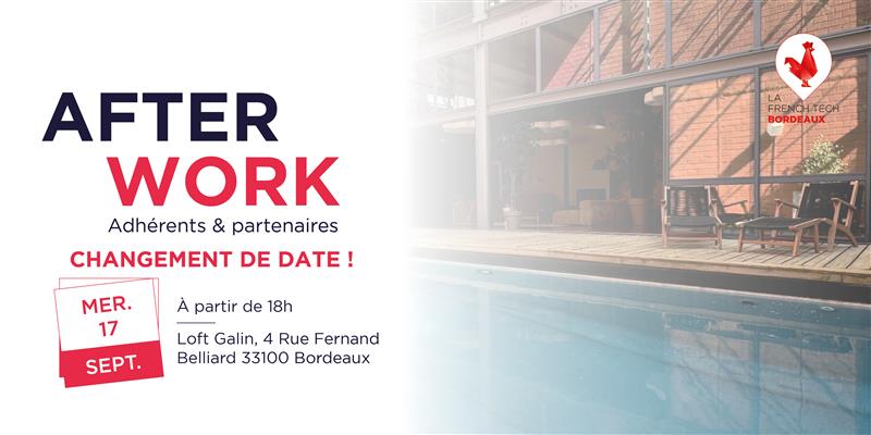 🚨 Attention changement de date 🚨

☀️ Notre prochain Afterwork Adhérents &amp; Partenaires se tiendra le mercredi 17 septembre

Nous avons hâte de vous retrouver pour une nouvelle saison qui s'annonce exceptionnelle 🙏

Lien d’inscription communiqué dans la newsletter Adhérents📨