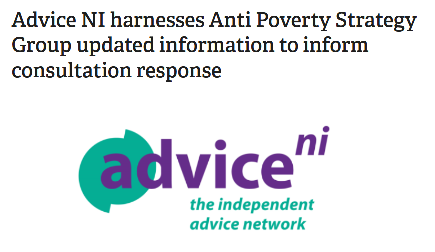 KevinHiggins27's tweet photo. "Advice NI calls on everyone to make a response to this important consultation, and encourages the use of the materials and evidence produced by the Anti Poverty Strategy Group to inform responses."
https://t.co/aap8DkyWXo
#AntiPovertyStrategyGroup
#AntiPovertyStrategy https://t.co/c6C1lnh53Y