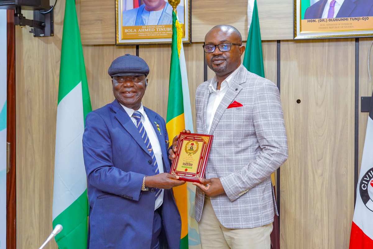 The Minister of Interior, Hon. (Dr.) Olubunmi Tunji-Ojo and the newly appointed Administrator of the National Judicial Institute (<a href="/NJI_Nigeria/">National Judicial Institute</a>), Hon. Justice B. A. Adejumo (OFR) after a meeting discussing potential areas of collaboration with the ministry on Wednesday, August 27,