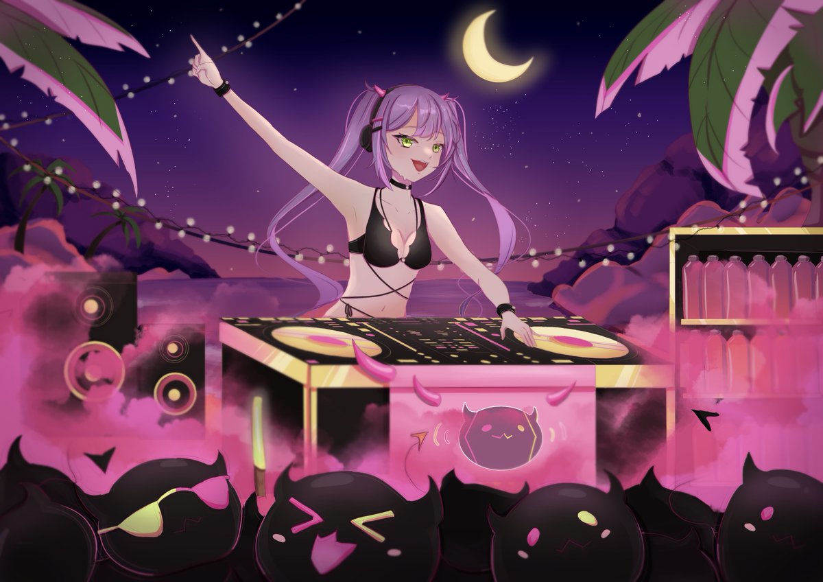 #ホロナツパラダイス #ホロライブ #pixiv #TOWART #TokoyamiTowa