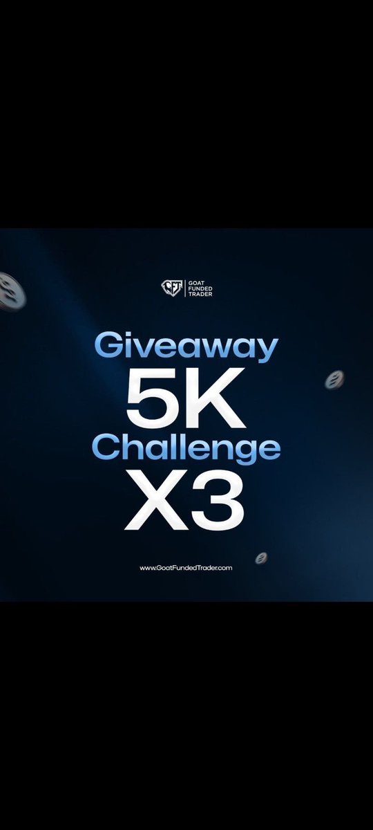 🎉 $15,000 Giveaway with <a href="/GoatFunded/">Goat Funded Trader</a> 🐐

1⃣ Follow:
<a href="/EliteTrader_Hub/">Elite Trader Hub 📈</a>
<a href="/GoatFunded/">Goat Funded Trader</a>
<a href="/EdwardXLreal/">Edward XL | CEO of GoatFundedTrader</a>
<a href="/GFT_Partners/">Goat Funded Trader Partners</a>
<a href="/GFFutures/">Goat Funded Futures</a> 

2⃣ Like💙 &amp; Retweet 🔃

3⃣ Tag 4 friends 🫂

The winner will be announced in 5 days. 🏆

Don't miss chance to win big. Good luck to all participants! 🥳