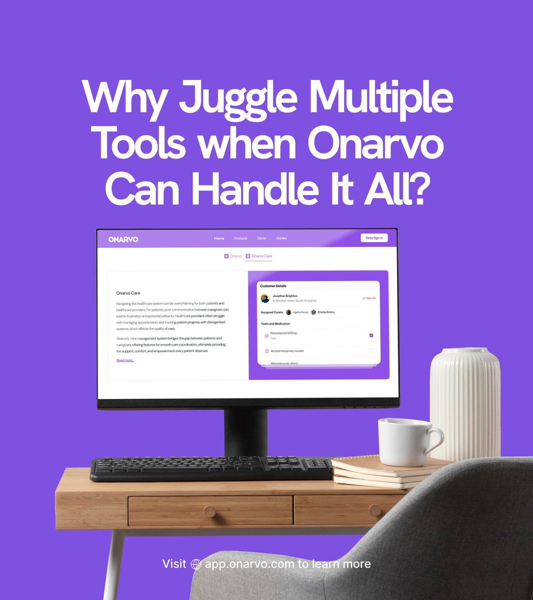 Onarvoapp's tweet image. Why juggle multiple tools?
With Onarvo, one platform handles it all: CRM, Projects, HR, and Care.

👉 app.onarvo.com
#Onarvo #AllInOneTool #WorkSmart #DigitalWorkspace