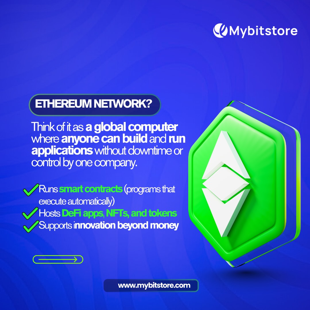 mybitstore's tweet image. Ethereum isn’t just digital money. It’s the backbone of NFTs, decentralised apps &amp;amp; the metaverse. Choose which coin works for you on Mybitstore... #mybitstore #EthereumNetwork #CryptoTrading #p2ptrading #blockchain