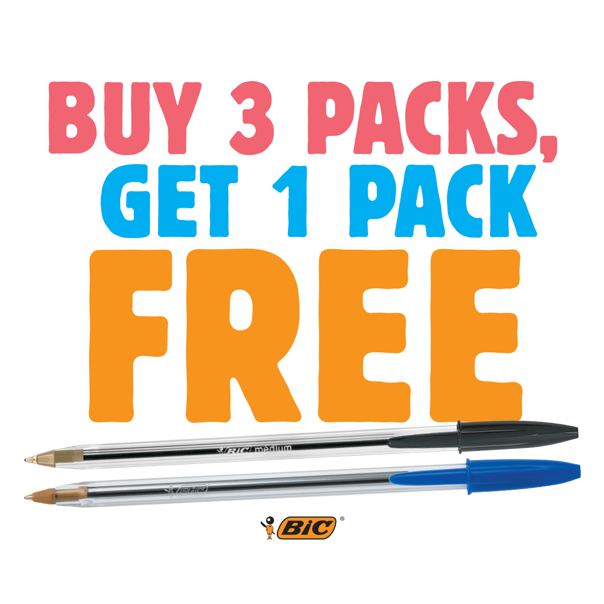 From quick notes to big ideas, Bic Cristal Originals are always ready. Get 4 packs for the price of 3 and keep your workplace writing without worry. Order now. #MYTotalOffice