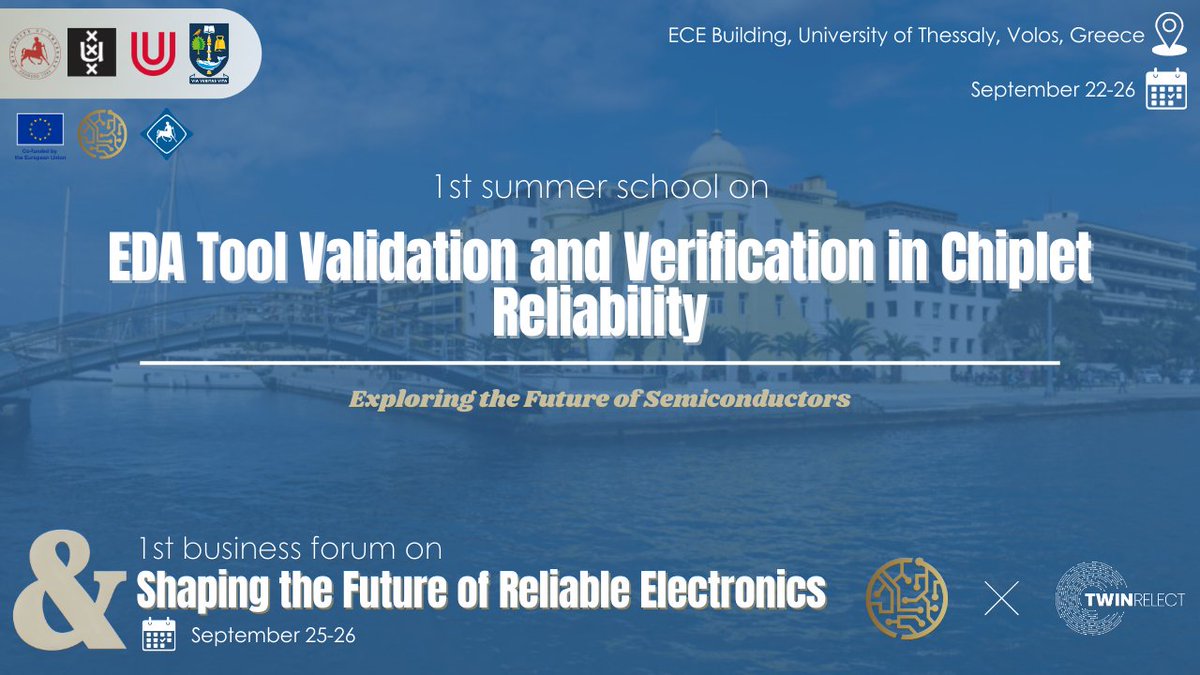 📢 Save the Date!

The COIN-3D Summer School will take place 22–26 Sept 2025 at Univ. of Thessaly, Volos 🇬🇷.

With keynotes, academic &amp; business talks, plus a joint Business Forum (25–26 Sept) with #TwinRELECT.

#COIN3D_EU #TwinRELECT #SummerSchool #BusinessForum