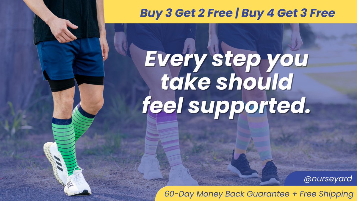 NurseYard's tweet image. Your legs will thank you. Save big with Buy 3 Get 2 Free or Buy 4 Get 3 Free. 

#nurselife #comfortsupport