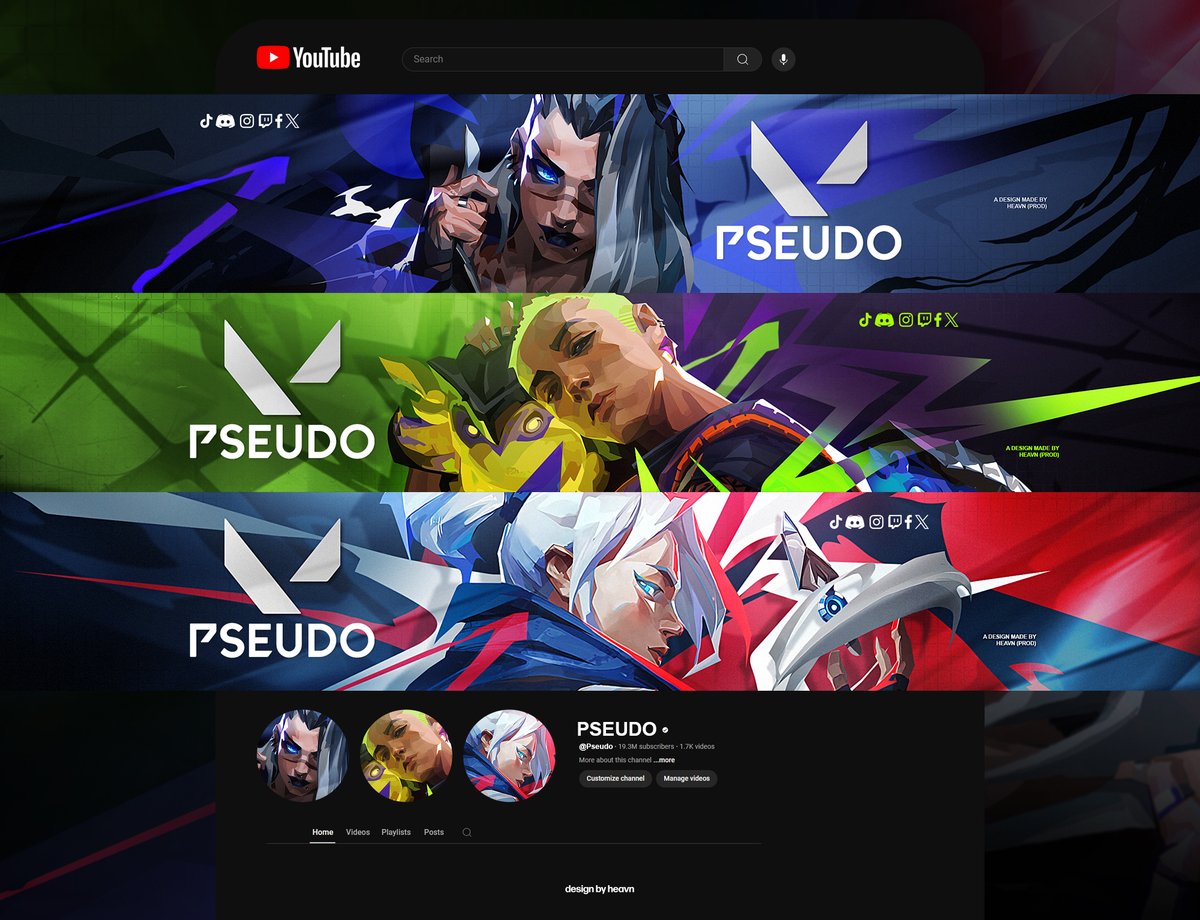 🔴PROMO
For $6 get 3 Valorant YouTube banners (and 3 icons)
here : etsy.com/fr/listing/434…

#VALORANT #ValorantArt