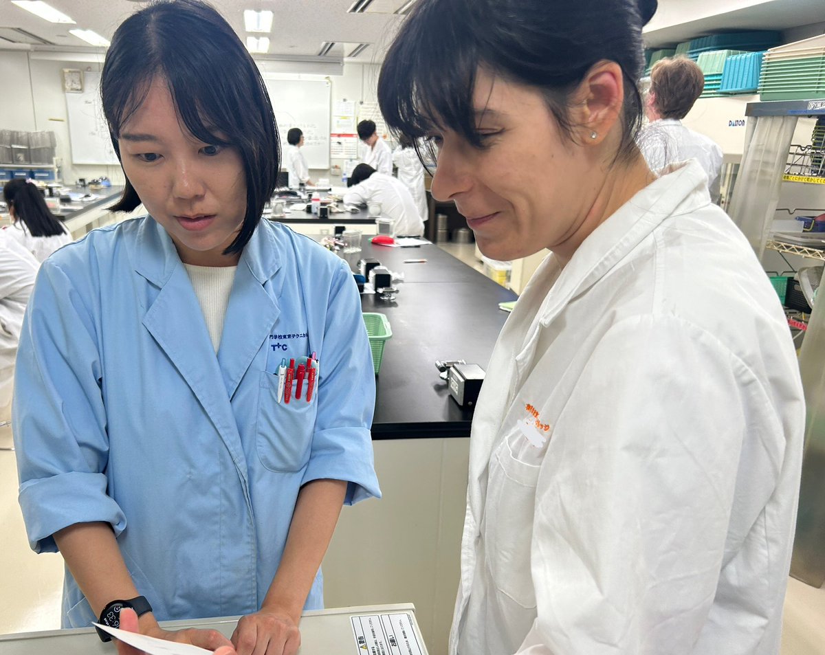 今日のバイオ科1年生は👩‍🔬✨

#バイオ化学実験
野菜に含まれる #アミノ酸 を
#薄層クロマトグラフィー で分析しました！

授業ブログはこちら↓
「もやし」は安くておいしいだけじゃない！
👉 tec.ttc.ac.jp/blogs/576/

#東京テクニカルカレッジ　#バイオテクノロジーが　#実験