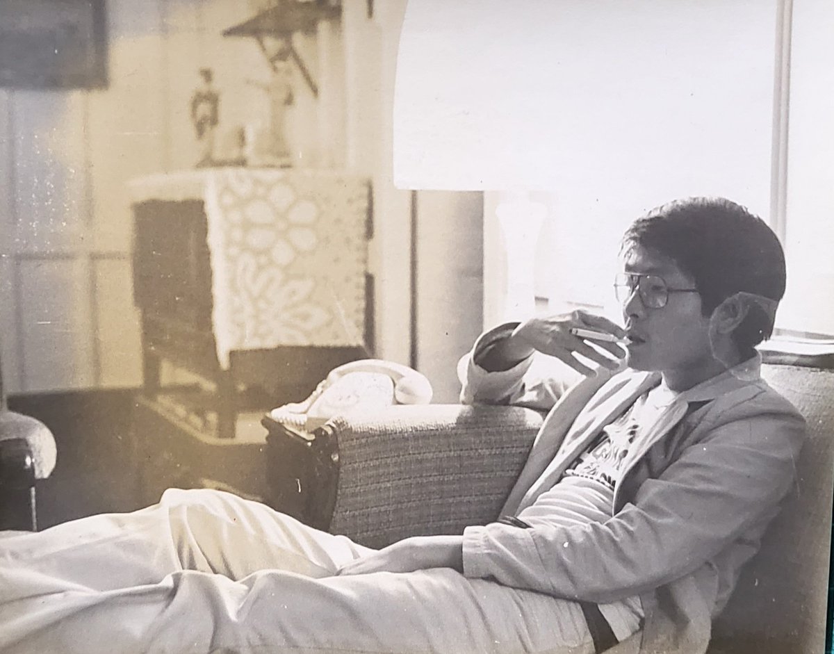Mike de Leon on a break from directing Kung Mangarap Ka't Magising (1977)