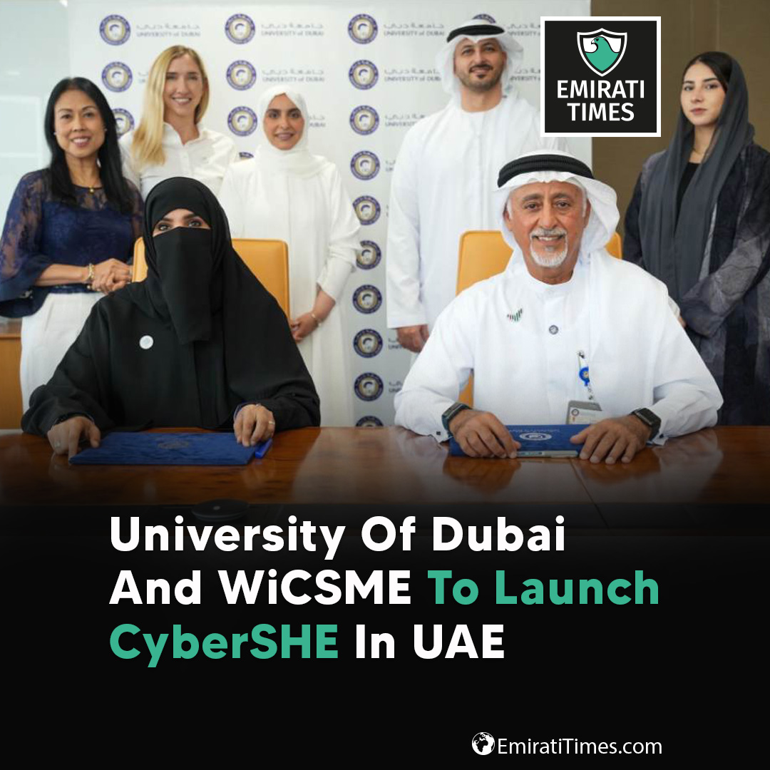 EmiratiTimes's tweet image. The University of Dubai and Women in Cyber Security Middle East (WiCSME) have signed an MoU to launch CyberSHE.

emiratitimes.com/university-of-…

#UniversityOfDubai #WiCSME #CyberSHE #WomenInCybersecurity #UAEInnovation #CybersecurityTraining #EmiratiTimes #CybersecurityEducation