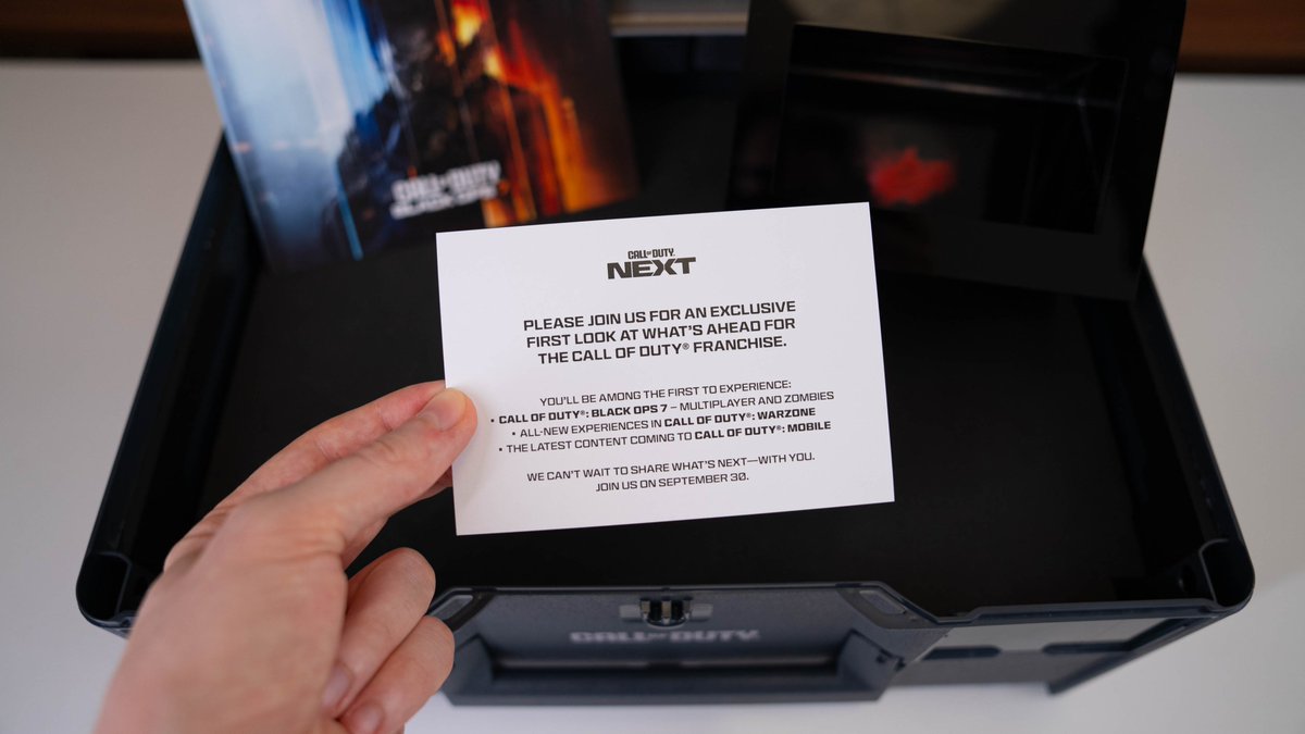 DIRECTION LE #CODNEXT !

Je serai à Vegas le 30 septembre pour partager avec vous toutes les nouveautés de #BlackOps7 :

Multijoueur, Zombies et Warzone !

Super fier de faire partie de cet événement, on va faire ça bien 🫡

MERCI <a href="/CallofDuty/">Call of Duty</a> &amp; <a href="/CallofDutyFR/">Call of Duty France</a>