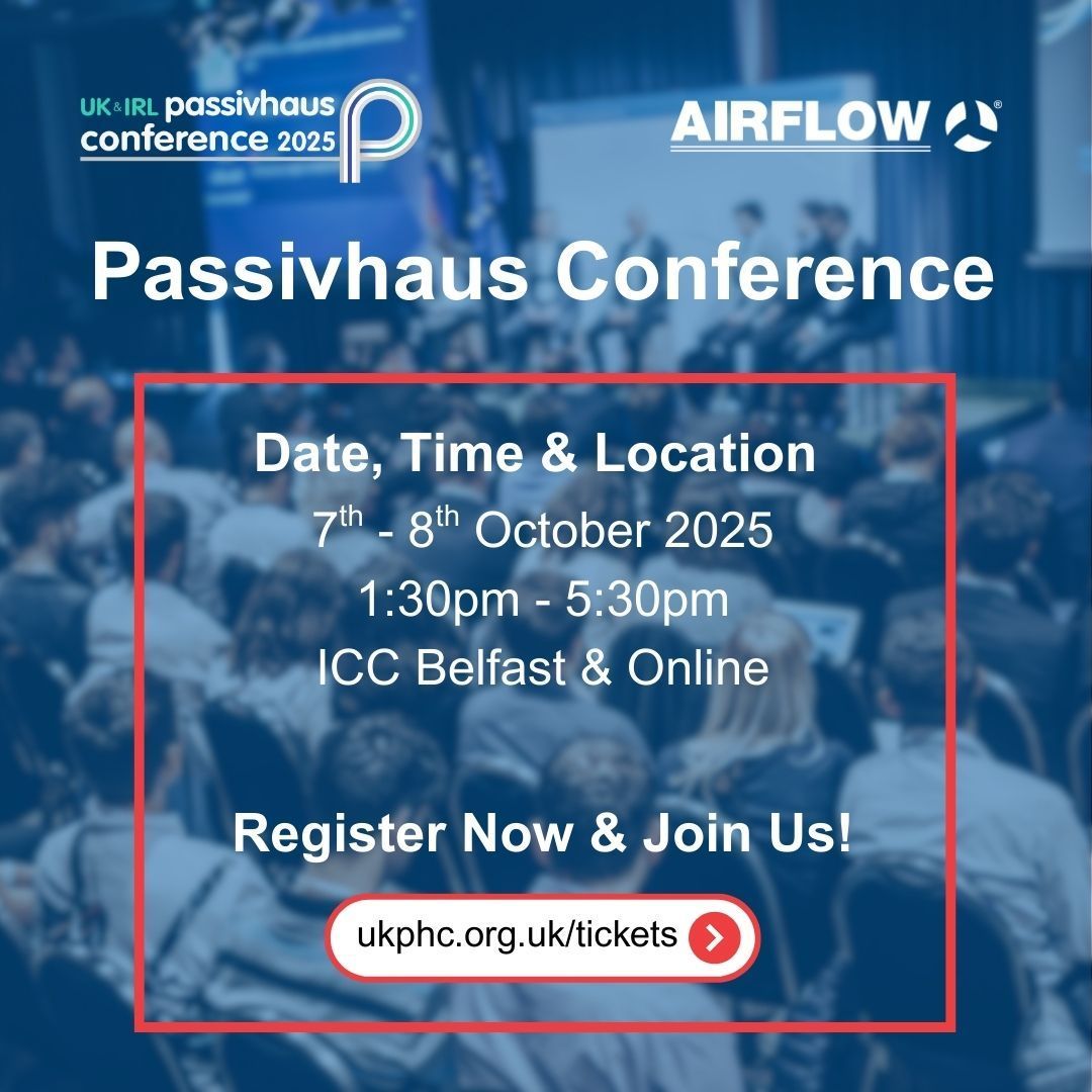 Airflow Developments (@airflowd) on Twitter photo Join us at the <a href="/PassivhausTrust/">Passivhaus Trust</a> Conference in Belfast to learn more about our Passivhaus certified MVHR ranges.
Airflow's Page 👉 buff.ly/czbtAyK
Passivhaus Conference Tickets 👉 buff.ly/czbtAyK
#Passivhaus #IAQ #Ventilation #Confrence #MVHR Join us at the <a href="/PassivhausTrust/">Passivhaus Trust</a> Conference in Belfast to learn more about our Passivhaus certified MVHR ranges.
Airflow's Page 👉 buff.ly/czbtAyK
Passivhaus Conference Tickets 👉 buff.ly/czbtAyK
#Passivhaus #IAQ #Ventilation #Confrence #MVHR