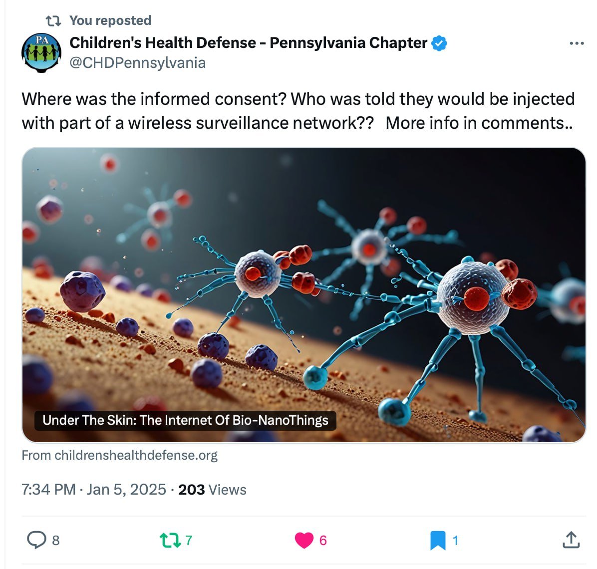 CorinneNokel's tweet image. Where was the informed consent @AFLDSorg ?

IEEE 1906.1.1 

#InternetofBioNanoThings #BioCyberInterface

Medical Body Area Network                                                                                                                           x.com/CHDPennsylvani…