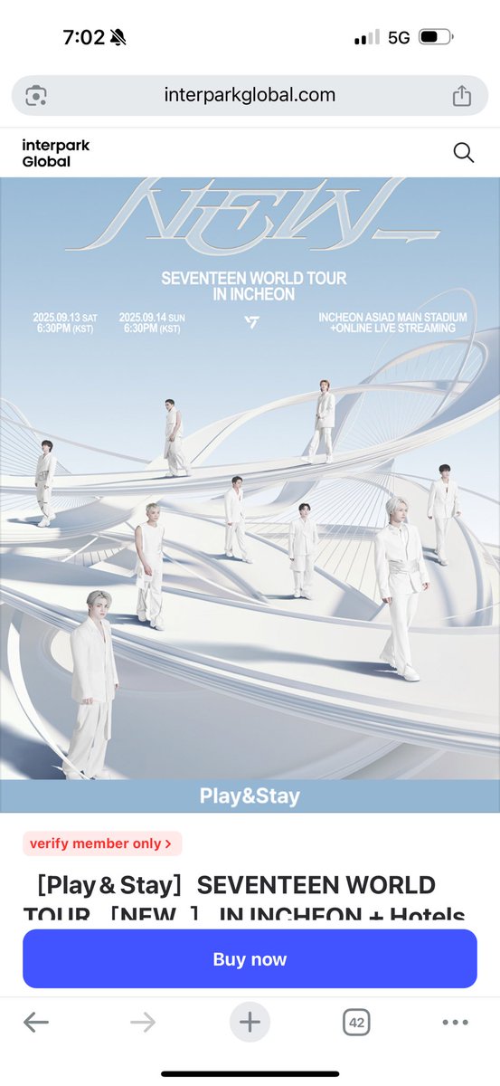 joshushushujii_'s tweet photo. Inch check 🥰

Seventeen World Tour New_ in Incheon 
1 tix, Day 2
Secured via Play&amp;Stay (see details below)
- expect ticket will be pricey since it includes ticket and hotel booking

Dm for price 

🏷️ svt wts lfb help rt ph interpark global secured sept 14 concert https://t.co/LKf0Mj1Tve