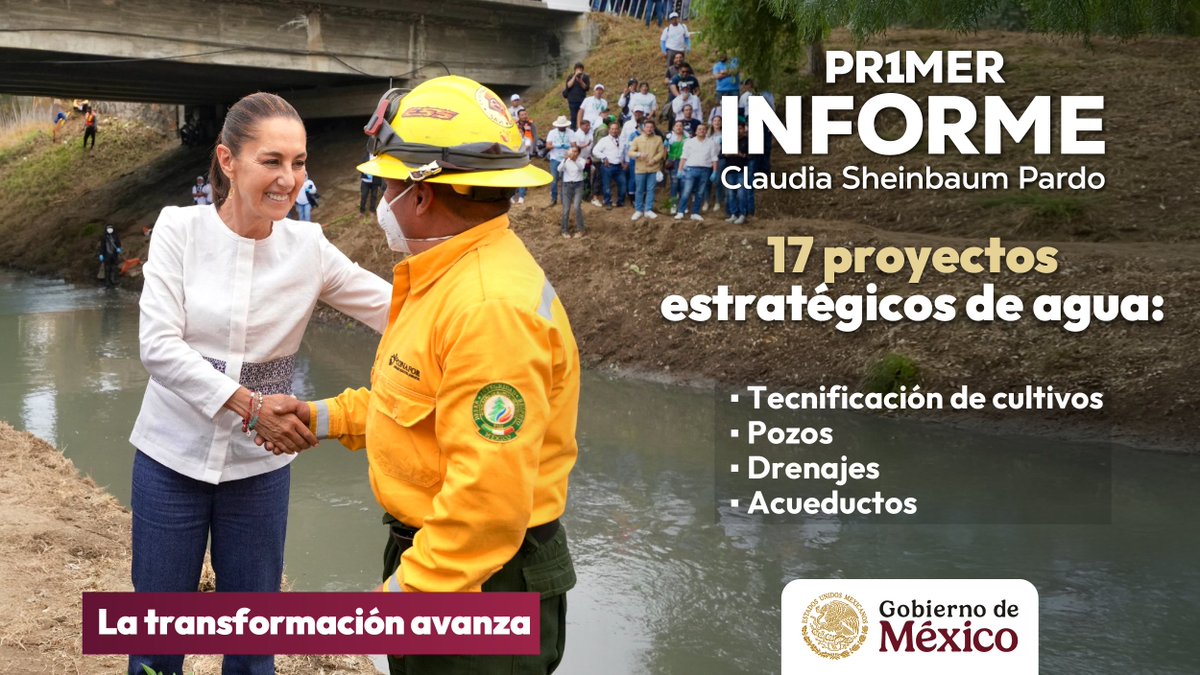 #LaTransformaciónAvanza 
#PrimerInforme 

El acceso al agua es un derecho humano. 💧🤲🏽