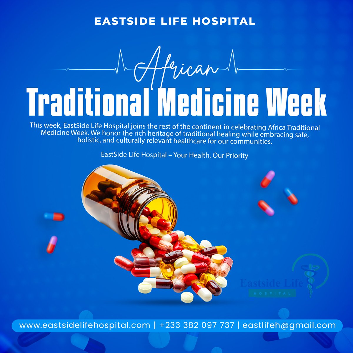 EastsideLH's tweet photo. A time to recognize and celebrate the rich heritage of traditional healing practices that have supported the health and wellbeing of African communities for centuries.

#eastsidelifehospital #hospital #MedicinaNatural #TraditionalMedicine https://t.co/KOQAceMrJA