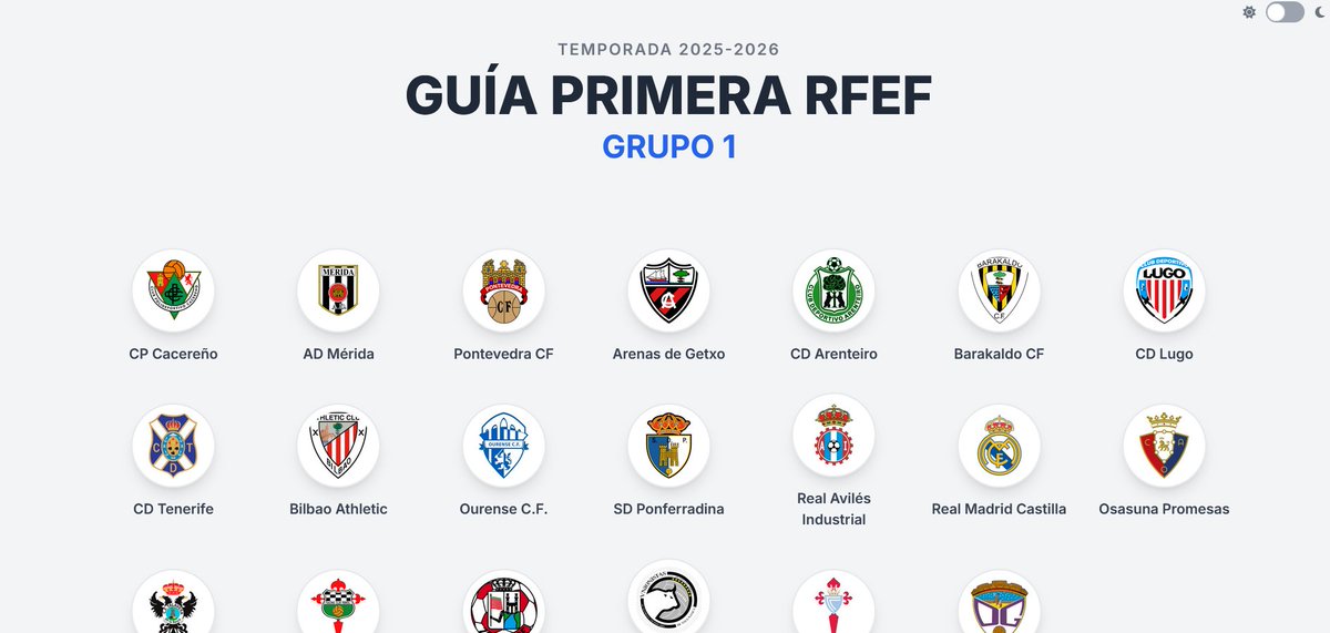 Os dejo por aquí una guía del Grupo I de la Primera Federación elaborada por <a href="/avilarojas81/">Miguel Angel Avila Rojas</a> 

Tengo que decir que es muy buena y muy completa

unaguiadeprimera.netlify.app