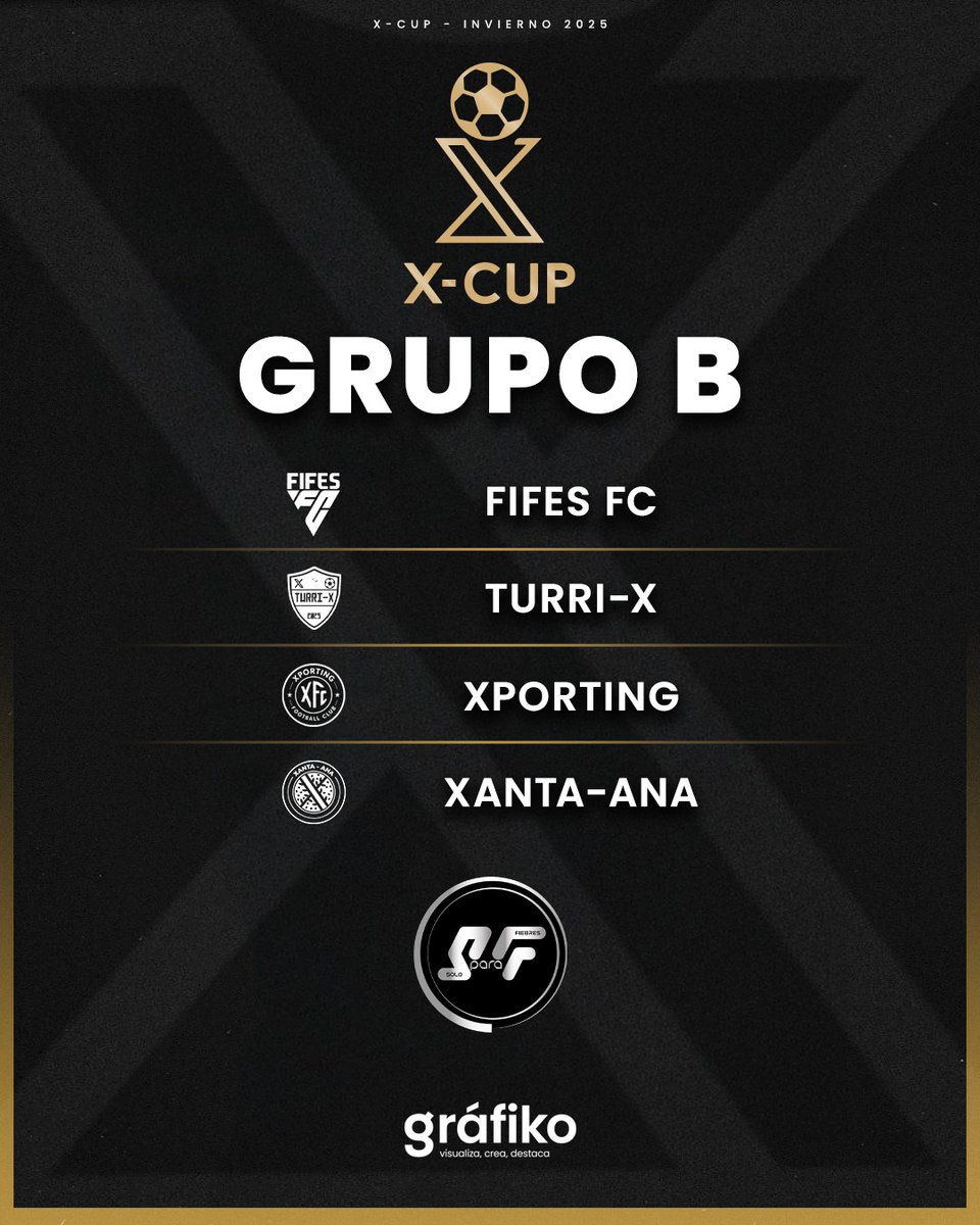 X-CUP (@xcupcrc) on Twitter photo GRUPO B | #XCupCRInvierno2025
- <a href="/FIFESFC/">FIFES FC</a>
- <a href="/turrix_oficial1/">TurriX</a>
- <a href="/xporting_/">XPORTING</a>
- <a href="/FcXantaana/">Xanta Ana FC 🧅</a>
#XCupCR | <a href="/SoloFiebres/">Solo para Fiebres</a> GRUPO B | #XCupCRInvierno2025
- <a href="/FIFESFC/">FIFES FC</a>
- <a href="/turrix_oficial1/">TurriX</a>
- <a href="/xporting_/">XPORTING</a>
- <a href="/FcXantaana/">Xanta Ana FC 🧅</a>
#XCupCR | <a href="/SoloFiebres/">Solo para Fiebres</a>