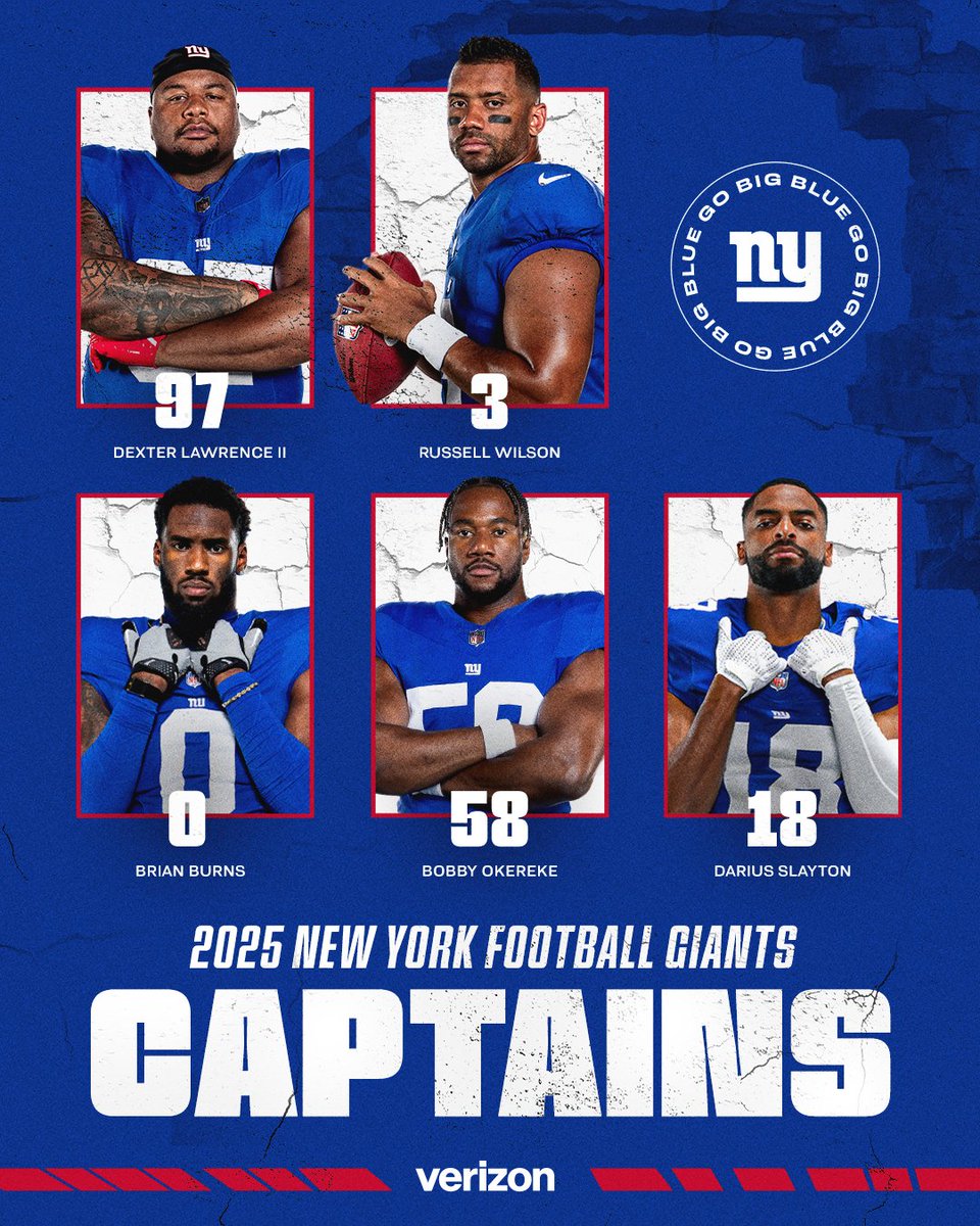 Your 2025 New York Giants Captains 🌟