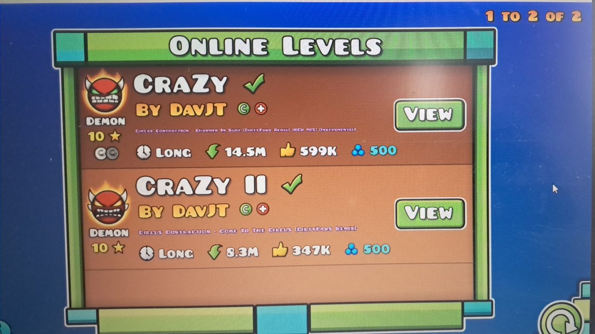 Took a break from clash for a couple of days... not bad might get back to gd as well
Roughly 700 atts on CraZy and 900 on CraZy II