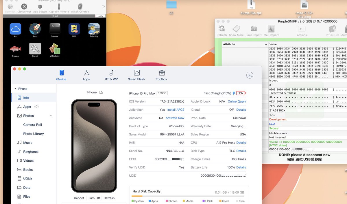 realunlocks's tweet image. iPhone15pro CPFM01 
switchboard ios17.0
