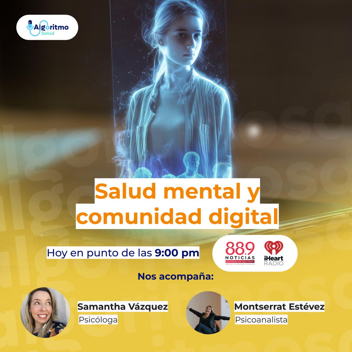 ⚠️ El exceso de redes desgasta tu mente 🧠💥
Pero si las usas con equilibrio, pueden ser un refugio emocional 🌱💬
🎧 Escúchalo en Algoritmo Salud por <a href="/889Noticias/">88.9 Noticias</a> y <a href="/iHeartRadio/">iHeartRadio</a>

#Salud #SaludDigital #Podcast #Equilibrio #Bienestar