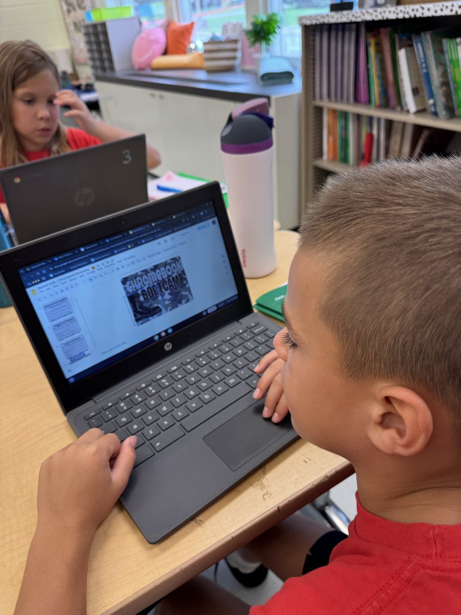 Chromebook bootcamp! 💻🥾 3A is  learning how to use chromebooks safely and responsibly this year!
