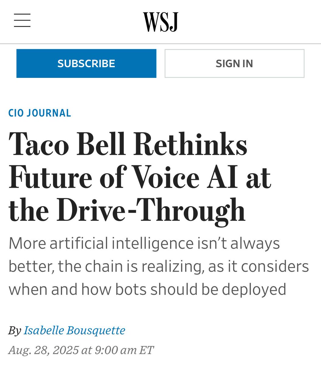 MauiBoyMacro's tweet image. “The most transformative technology in over a century may have finally found its limit: ordering tacos.” 👇🏼