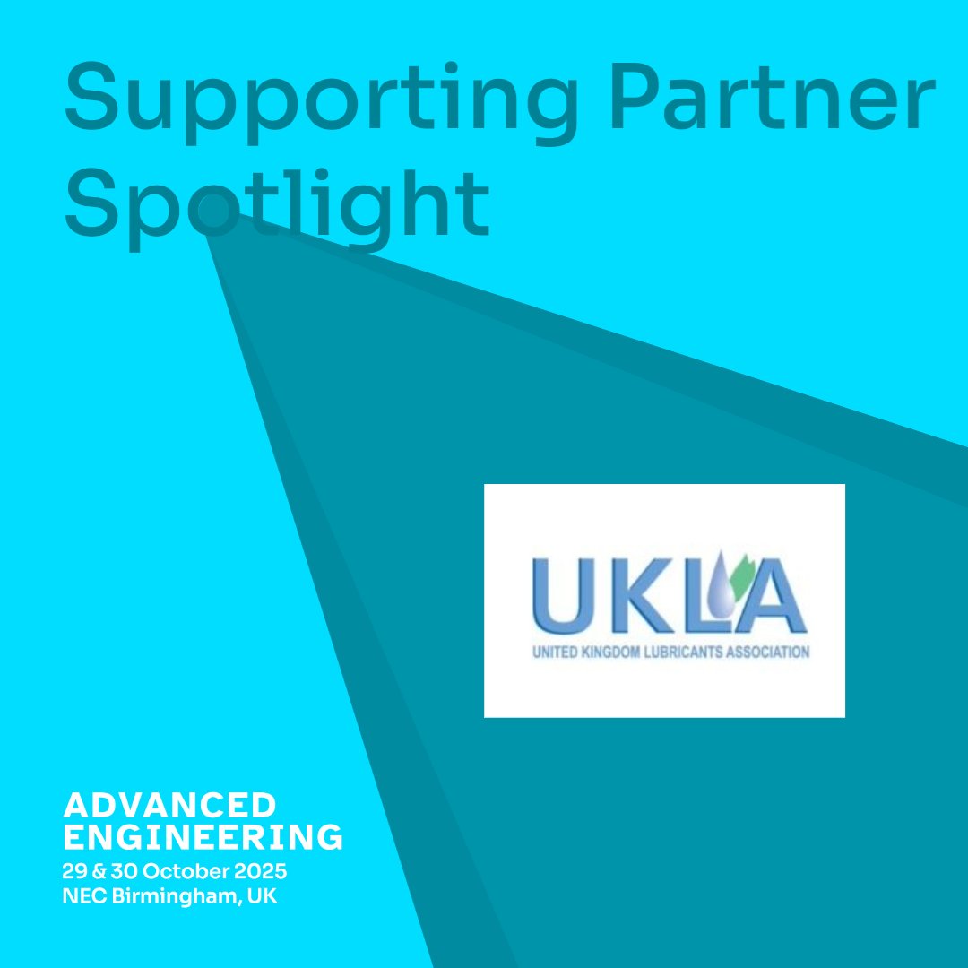 Delighted to have United Kingdom Lubricants Association (UKLA) Ltd as one of our supporting partners for this year's event!

Remember to register and secure your spot at Advanced Engineering UK 2025! Just click the link below to register. bit.ly/4lCekfX