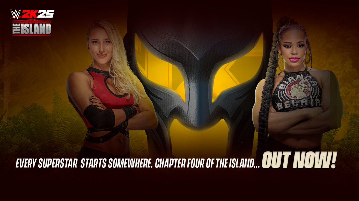 WWEgames's tweet photo. THE ISLAND OF RELEVANCY AND THE MASK OF LA PARADOJA CALLS TO 2017 NXT... #WWE2K25 https://t.co/TvHu0RJiQT