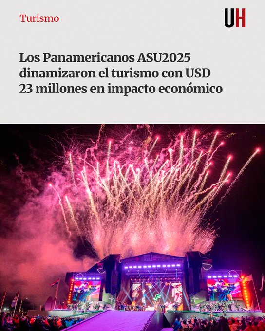 sebaalvareza's tweet image. ⚠️| ¿CUÁL ES EL NEGOCIO?

▶️USD 85 millones invirtió el Gobierno Nacional: USD 70 millones para la organización y USD 15 millones para el Centro Acuático Olímpico – CAO).-

▶️Se estimaba un impacto en la economía local de USD 300 millones.

▶️El impacto fue USD de 23 millones.