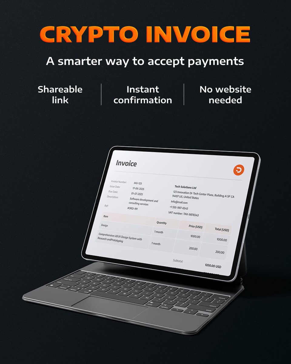 Cryptonix_pay's tweet image. 💸 Getting paid in #crypto shouldn’t be complicated. Accept crypto in-store or online — no website, no coding, no waiting.

Start invoicing today with Cryptonix: cryptonix.com

#cryptotoday #cryptoinvoice #cryptopayments #payments #bitcoin