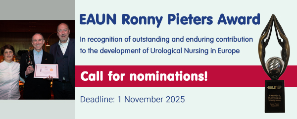 🏆 Nominations are open for the Ronny Pieters Award! If you have a colleague who has provided an outstanding and enduring contribution to the development of urological nursing in Europe, please nominate them by 📅 1 November 2025 👇
ow.ly/hRzl50WNpJk

#UrologyNurse #EAUN26