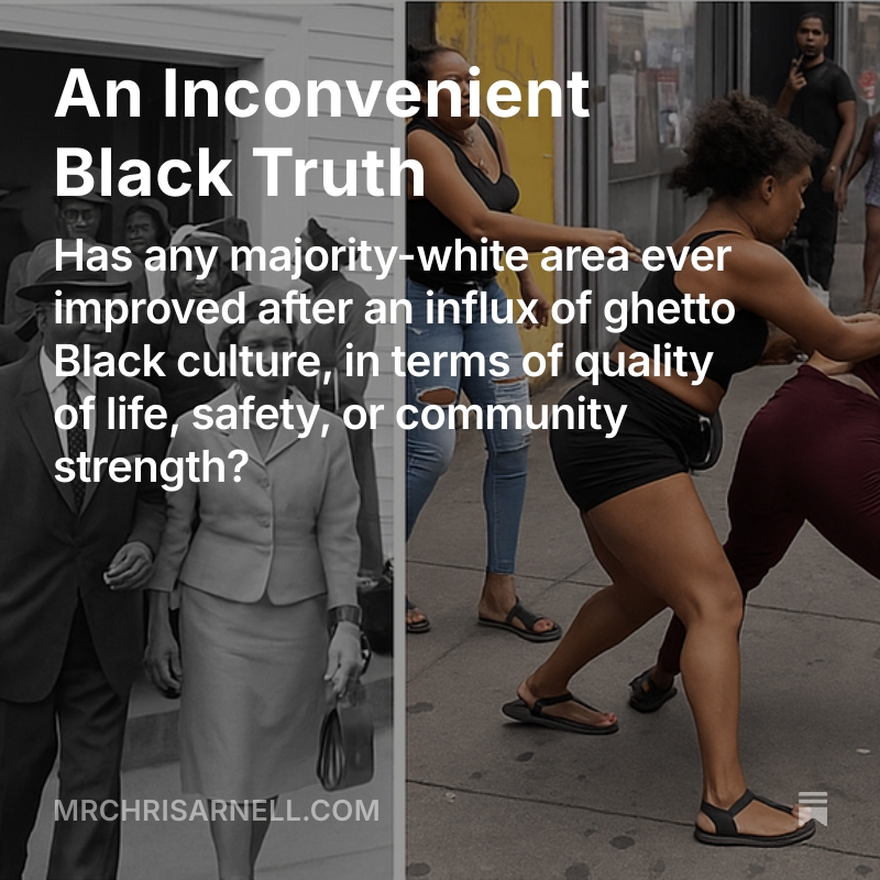 MrChrisArnell's tweet image. Nobody’s stopping you from succeeding. 

Not the cops.
Not white people.
Not slavery. 

Only thing holding you back is a culture that punishes discipline and rewards dysfunction.  

 mrchrisarnell.com/p/an-inconveni…    #BLM #DNC #WakeUpCall #DinduNuffin