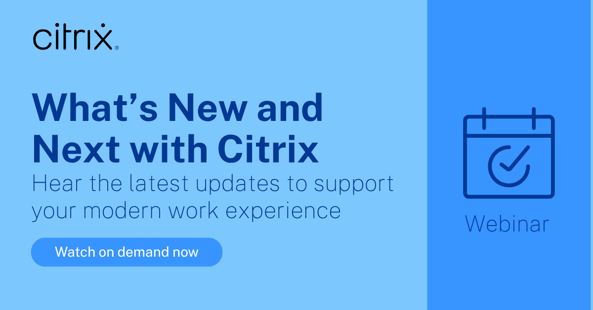 Missed @Citrix's recent What's New and Next with Citrix Webinar? You can watch it on demand now to hear more about our licensing strategy, the new LTSR, and more: spr.ly/6014ff83n