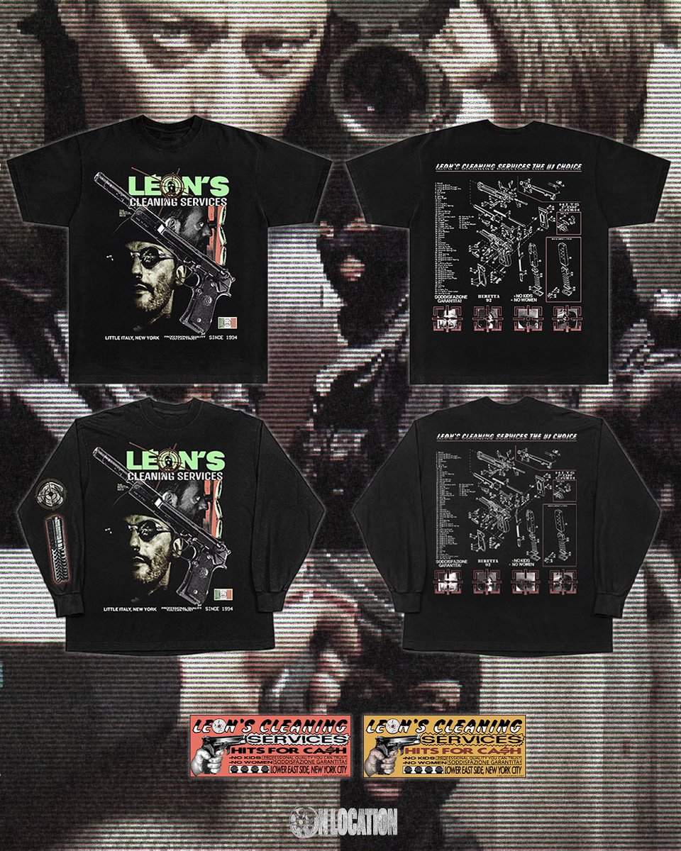 Leon's Cleaning Services now available for hire!!
Call Guido's and ask for Uncle Tony

Your job is safe with us because NO ONE knocks off Uncle Tony

And remember...
No Women.
No Kids.

Available now until Midnight 9/1

Onlocationcloset.bigcartel.com