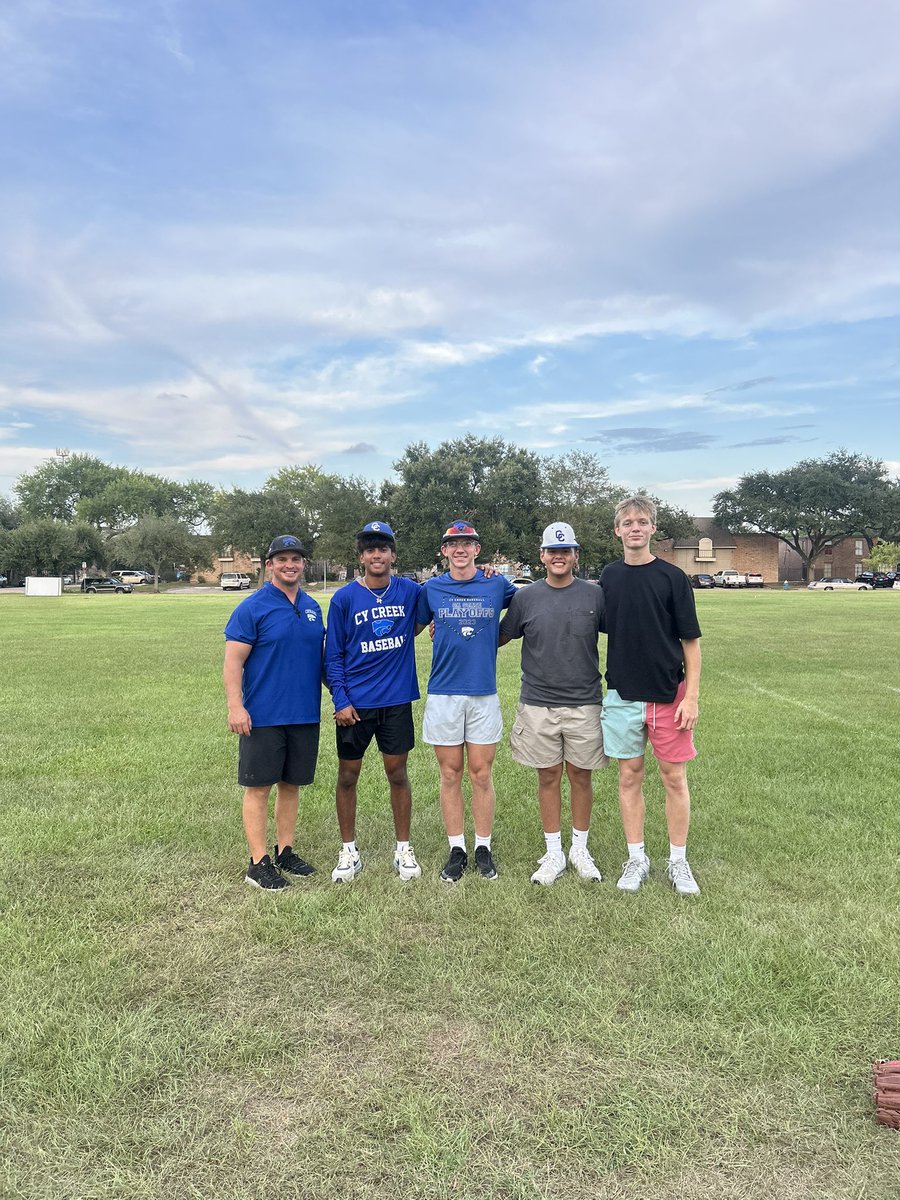 Proud of these young men for volunteering their time last night working a youth baseball camp, such a great experience!