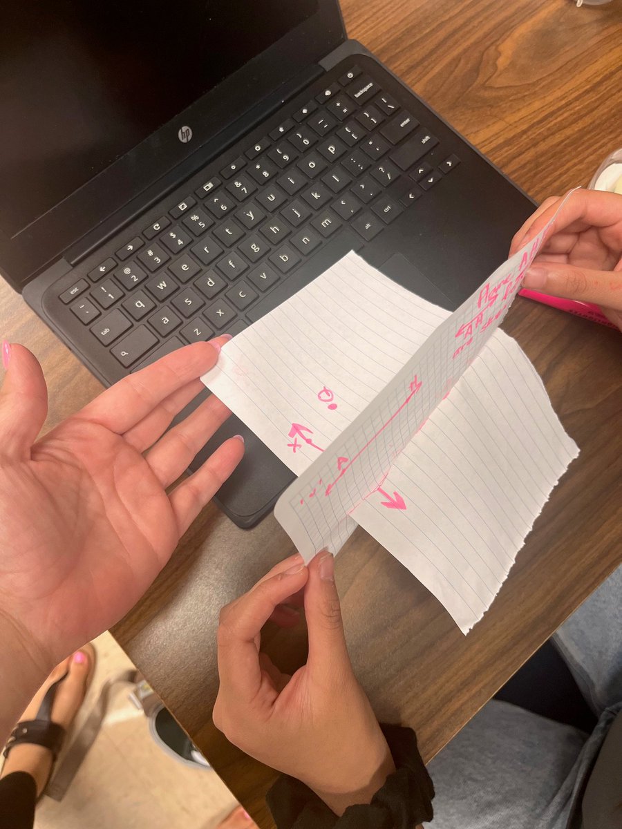 MrsCookMSMath's tweet image. My geometry students are having fun creating models of intersecting planes. They thought it was cool that two lines will never intersect and yet they would not be considered parallel. #NorthsideUnstoppable #MSGeometryClass #PointsLinesandPlanes