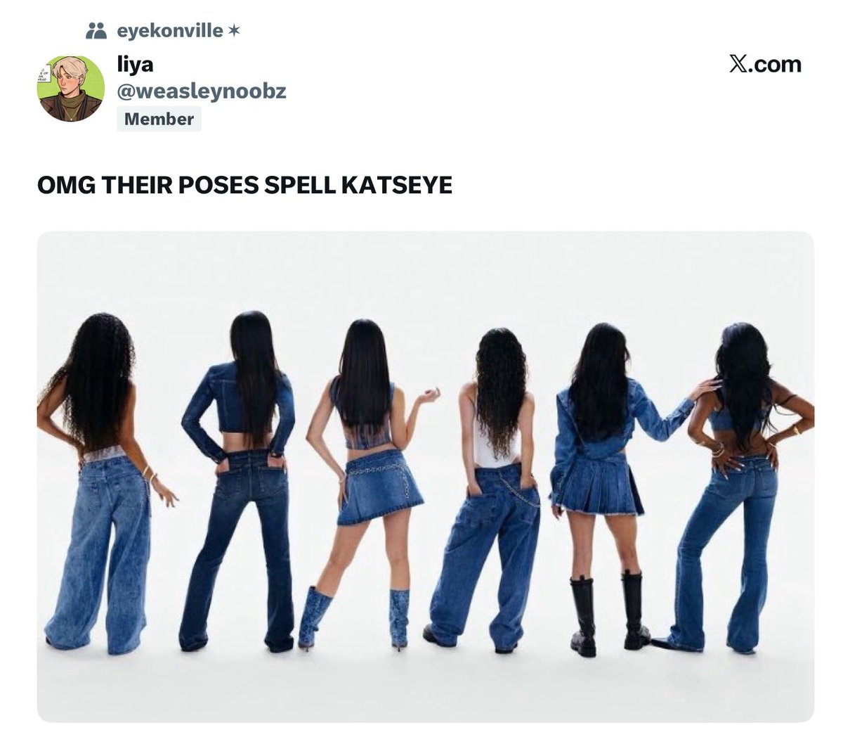 debutmoi's tweet photo. “eyekons aren’t delusional!” flopkons:
#katseye #kpop #eyekon #news #beaplays https://t.co/oIelwFoiM8
