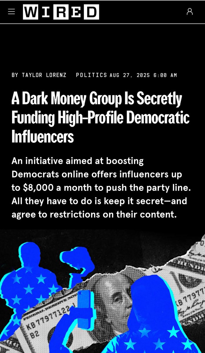 The Older Millennial (@teameffujoe) on Twitter photo Oh wow, how surprising. The group founded by <a href="/briantylercohen/">Brian Tyler Cohen</a> is paying all your favorite liberal creators…
It’s not like we told you this for the last couple years or anything. Oh wow, how surprising. The group founded by <a href="/briantylercohen/">Brian Tyler Cohen</a> is paying all your favorite liberal creators…
It’s not like we told you this for the last couple years or anything.