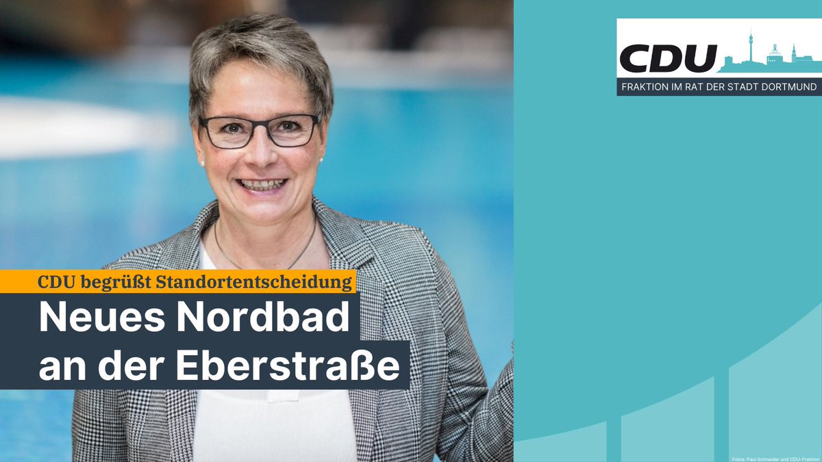 🛟 CDU begrüßt Standortentscheidung für das neue Nordbad an der Eberstraße 🏊‍♂️ cdu-fraktion-dortmund.de/artikel/cdu-be…