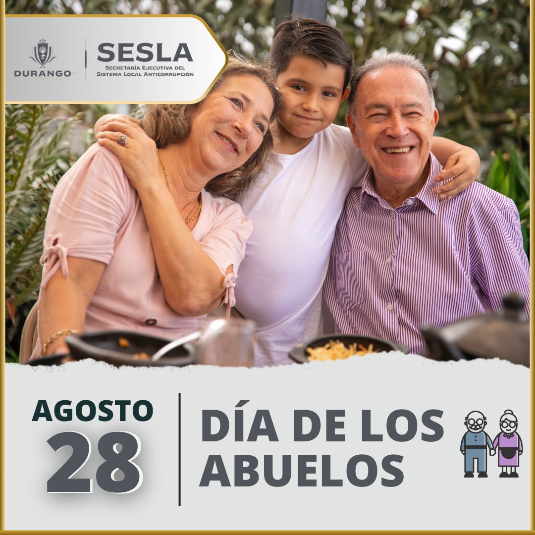 "Hoy celebramos a quienes nos llenan de amor, sabiduría y recuerdos inolvidables 👵👴 ¡Feliz Día de los Abuelos! #díadelosabuelos #Gratitud #Familia"