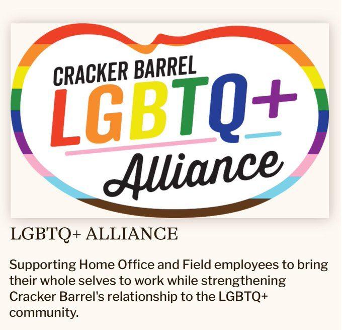 BREAKING: Cracker Barrel has removed it's Pride Page on its website and re-focused its corporate giving on "food insecurity, supporting community needs through food, and reducing food waste.”

Good!
