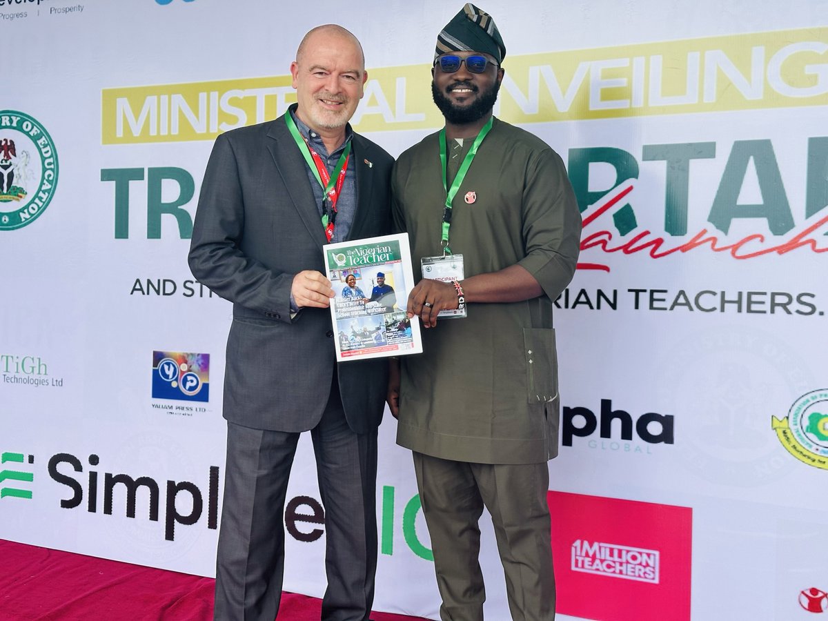 Earlier this week, we joined <a href="/NigEducation/">Federal Ministry of Education</a> , <a href="/trcn_ng/">Teachers Registration Council of Nigeria</a>  , and key stakeholders for the launch of the <a href="/trcn_ng/">Teachers Registration Council of Nigeria</a>  online portal and the Strategic Vision for nigerian teachers. This marks a major step towards strengthening education and the teaching profession in Nigeria!