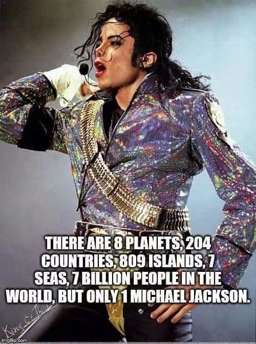 Legends Never Die!
There are 8 planets, 
​204 countries,
​809 islands,
​7 seas,
​7 billion people in the world,
​But Only 1 Michael Jackson.
​Happy Birthday to MJ!
#MichaelJackson