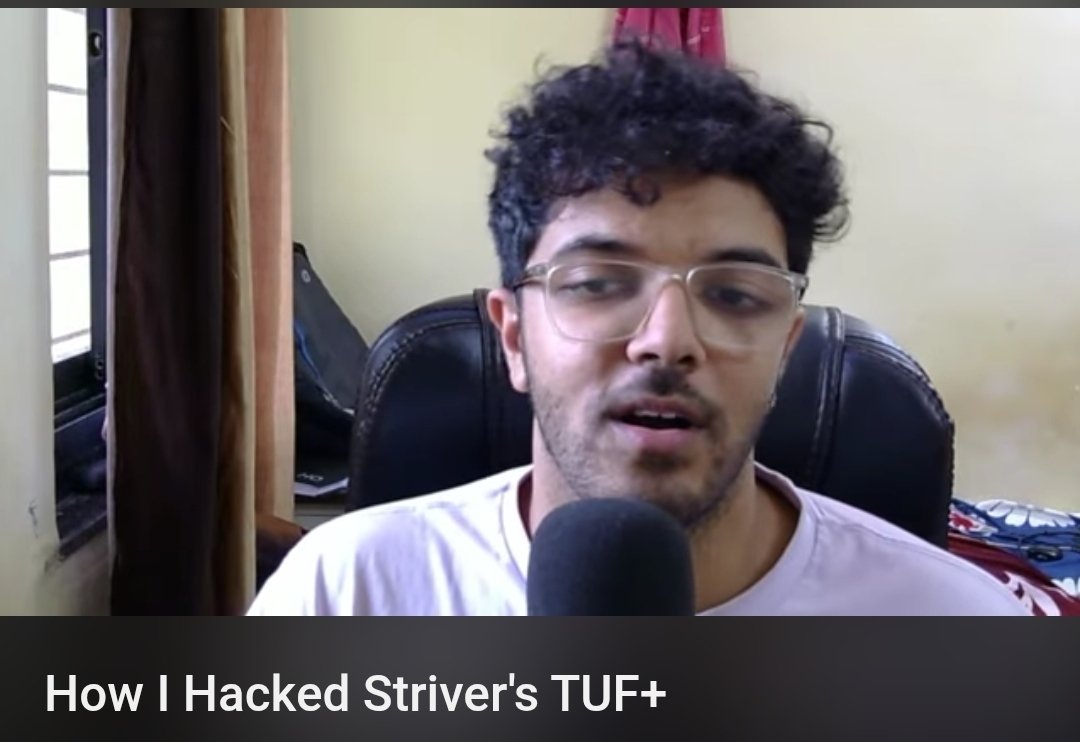 0xChiraag's tweet image. This guy from IIT Goa hacked striver website. 
Respect++
