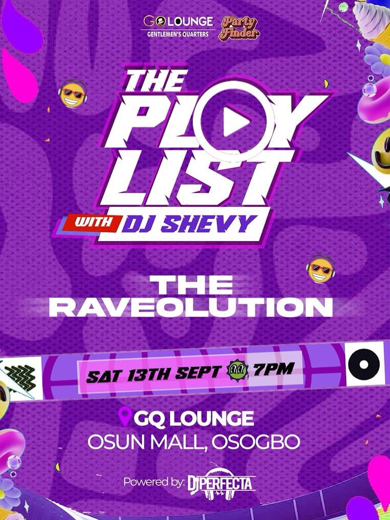 🥁🥁🥁🥁🥁🥁🥁🥁
Here We go Again! 
THE PLAYLIST PARTY IS BACK! 
and time it’s ….. 
🎉 *THE RAVE-OLUTION*💃✨

Get ready to lose yourself in the music as
 we bring you a night of unstoppable energy, wild lights, and non-stop dancing. 
#TheRAVEOLUTION ##ThePlaylistParty