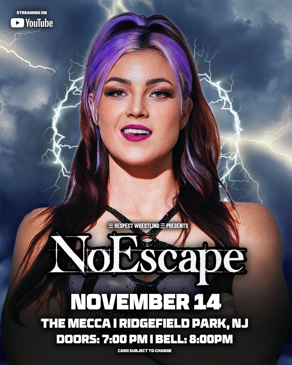 Ray Sanchez (@thertcpod) on Twitter photo ๐จ๐จ๐จICYMI ๐จ๐จ๐จ
As announced last night โ The Hottest Commodity โ <a href="/Lena_Kross/">Lena Kross ใฌใใปใฏใญใน</a> makes her Respect Wrestling debut at No Escape on Friday November 14th.
๐๏ธ GET TICKETS NOW:
( tinyurl.com/RTCNoEscape)
Friday November 14th
106 Bergen Ave
Ridgefield Park, NJ
#RTCNoEscape ๐จ๐จ๐จICYMI ๐จ๐จ๐จ
As announced last night โ The Hottest Commodity โ <a href="/Lena_Kross/">Lena Kross ใฌใใปใฏใญใน</a> makes her Respect Wrestling debut at No Escape on Friday November 14th.
๐๏ธ GET TICKETS NOW:
( tinyurl.com/RTCNoEscape)
Friday November 14th
106 Bergen Ave
Ridgefield Park, NJ
#RTCNoEscape
