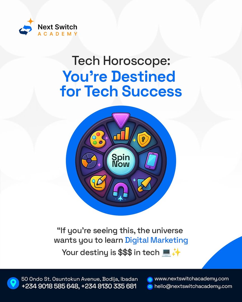 nextswitch_'s tweet image. Today’s Horoscope: Tech success is in your stars!
Stop doubting &amp;amp; start learning.
Will you be a Digital Marketer, Data Analyst, or Cyber Guardian?
The universe is clear: it’s time to pick your path.

Begin your tech journey at Next Switch Academy today.
#NextSwitchAcademy

Phyna